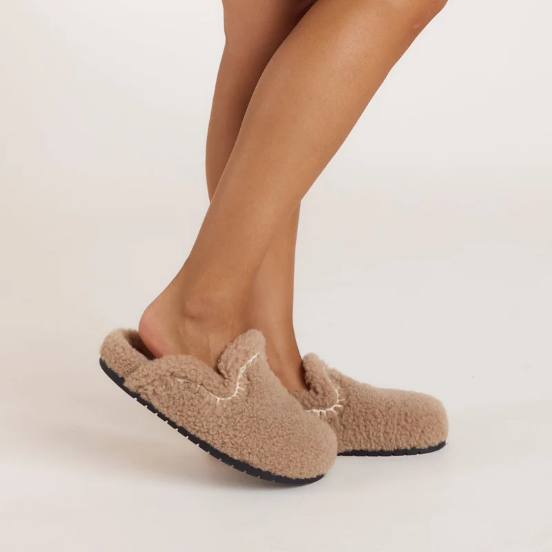 Anya Mule Slippers - Mink
