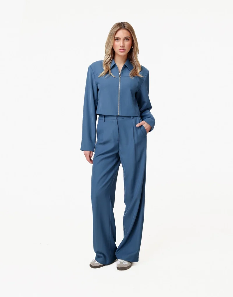 Jeansblauwe Luxe Studio Rits - Set