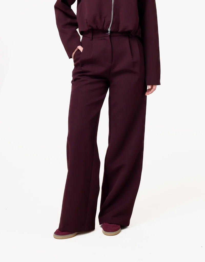 Aubergine Premium Wijde - Pantalon