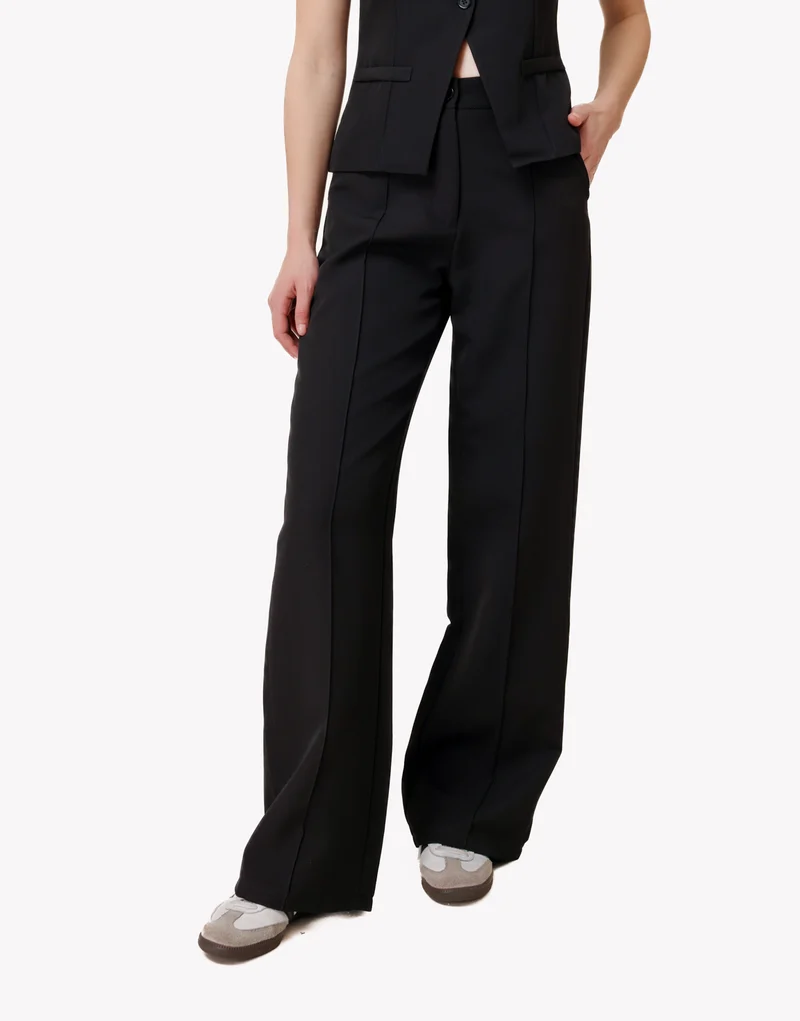 Zwarte Basic Rechte - Pantalon