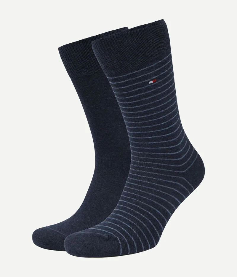 Tommy Hilfiger (2-pack) sokken donkerblauw