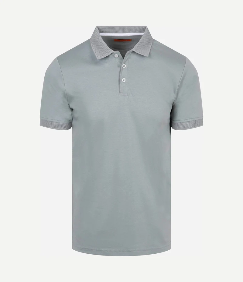 Boris liquid poloshirt cement groen