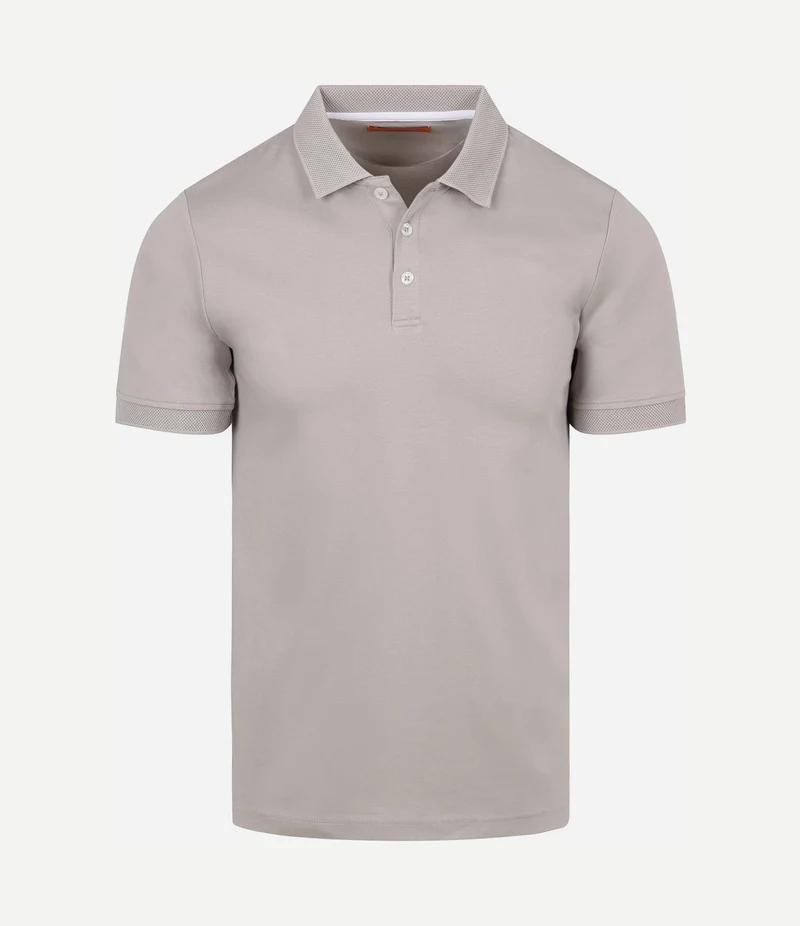 Boris liquid poloshirt greige