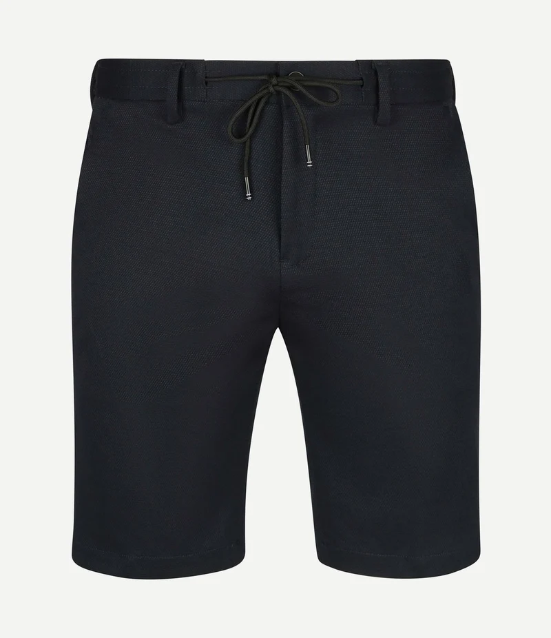 V11 short piqué donkerblauw