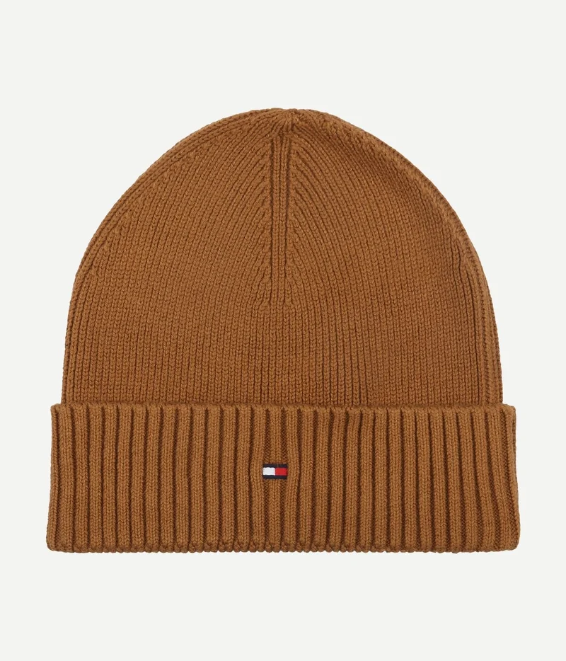 Tommy Hilfiger knitted muts bruin