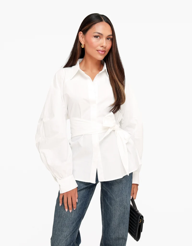 Witte Gestrikte - Blouse