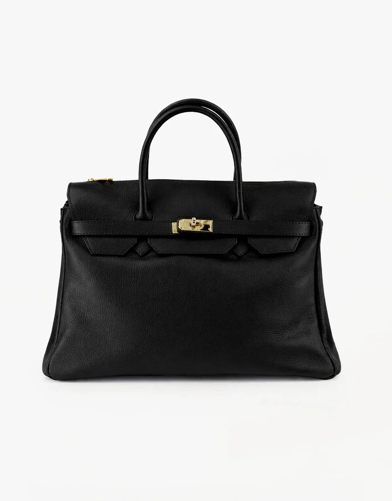Zwarte Grote Gouden Details - Tas
