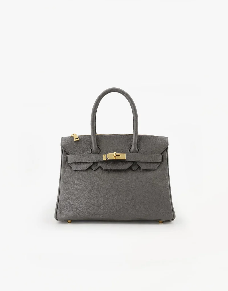 Grijze Middel Gouden Details - Tas