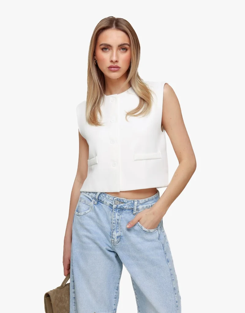 Witte Edit Cropped - Gilet