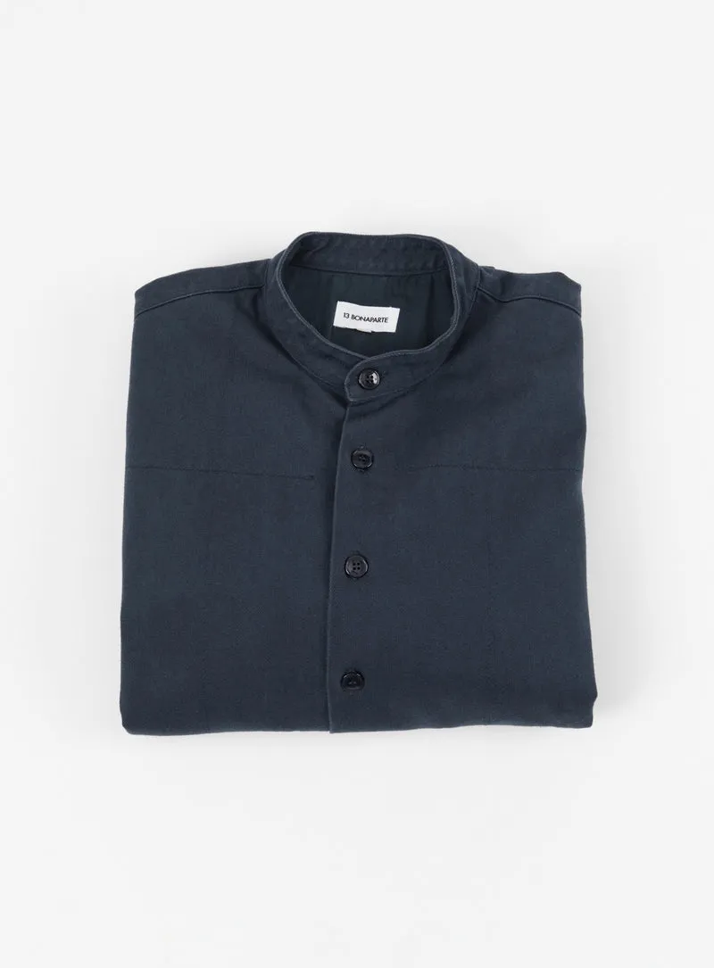 Chinese Jacket in Eclipse Blue Overdyed Denim