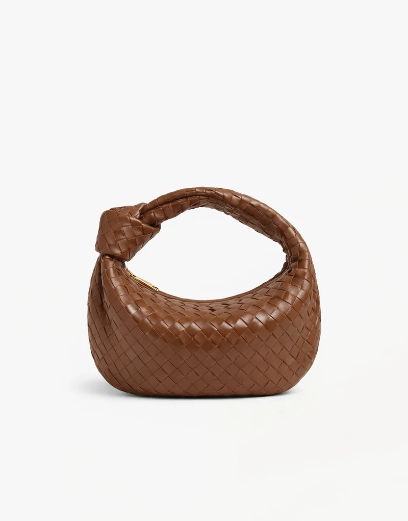 Bruine Middel Gevlochten - Tas