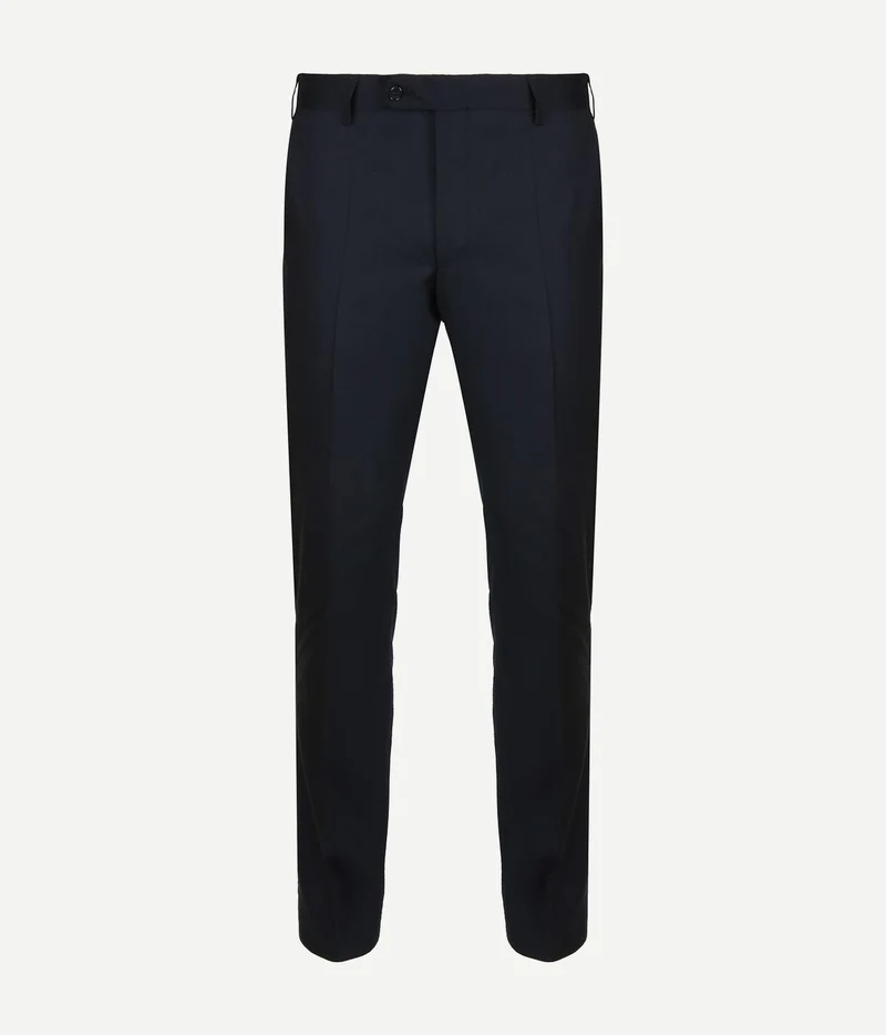 Suitable pantalon piga wol donkerblauw