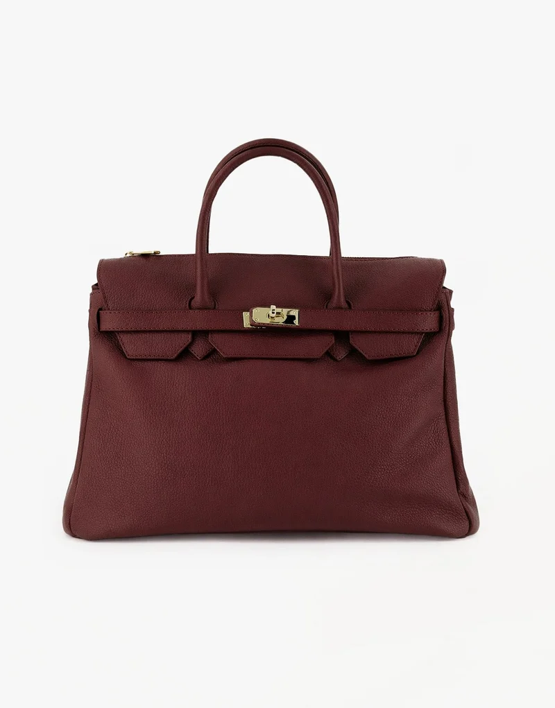 Burgundy Grote Gouden Details - Tas