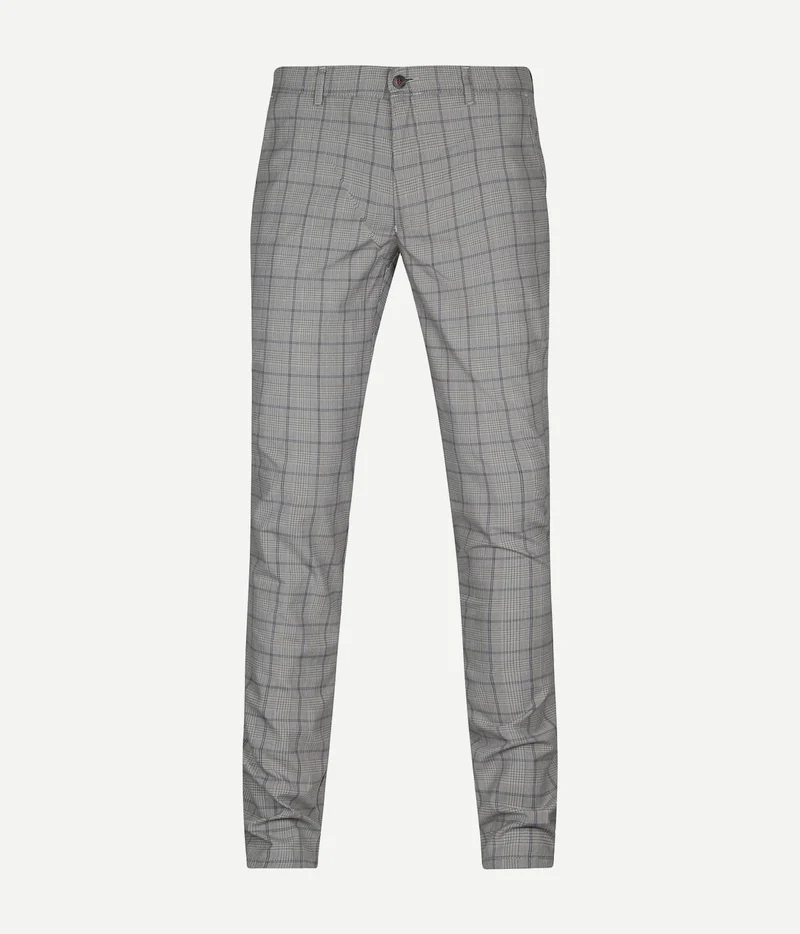 Suitable chino Pico grijs geruit