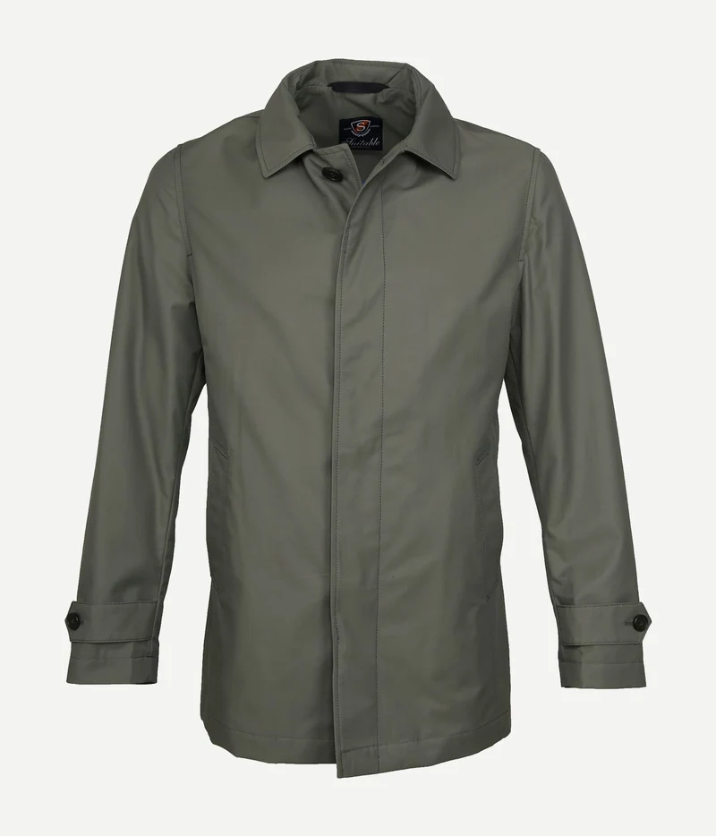 Suitable coat rosewood mid green
