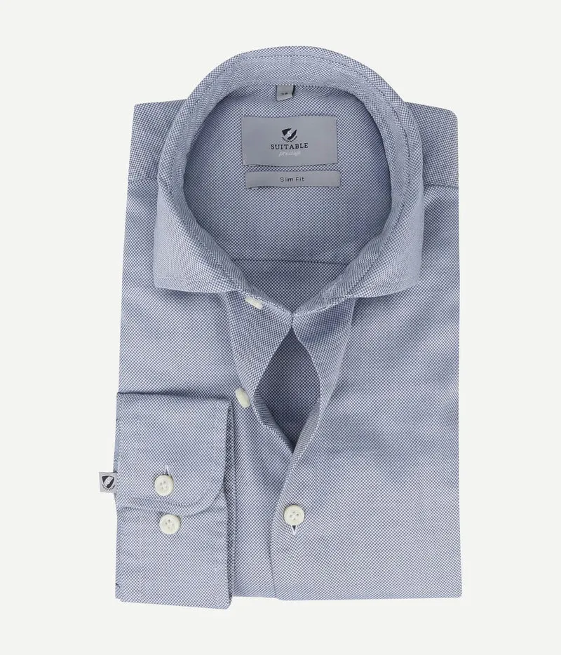 Suitable prestige overhemd funi blauw