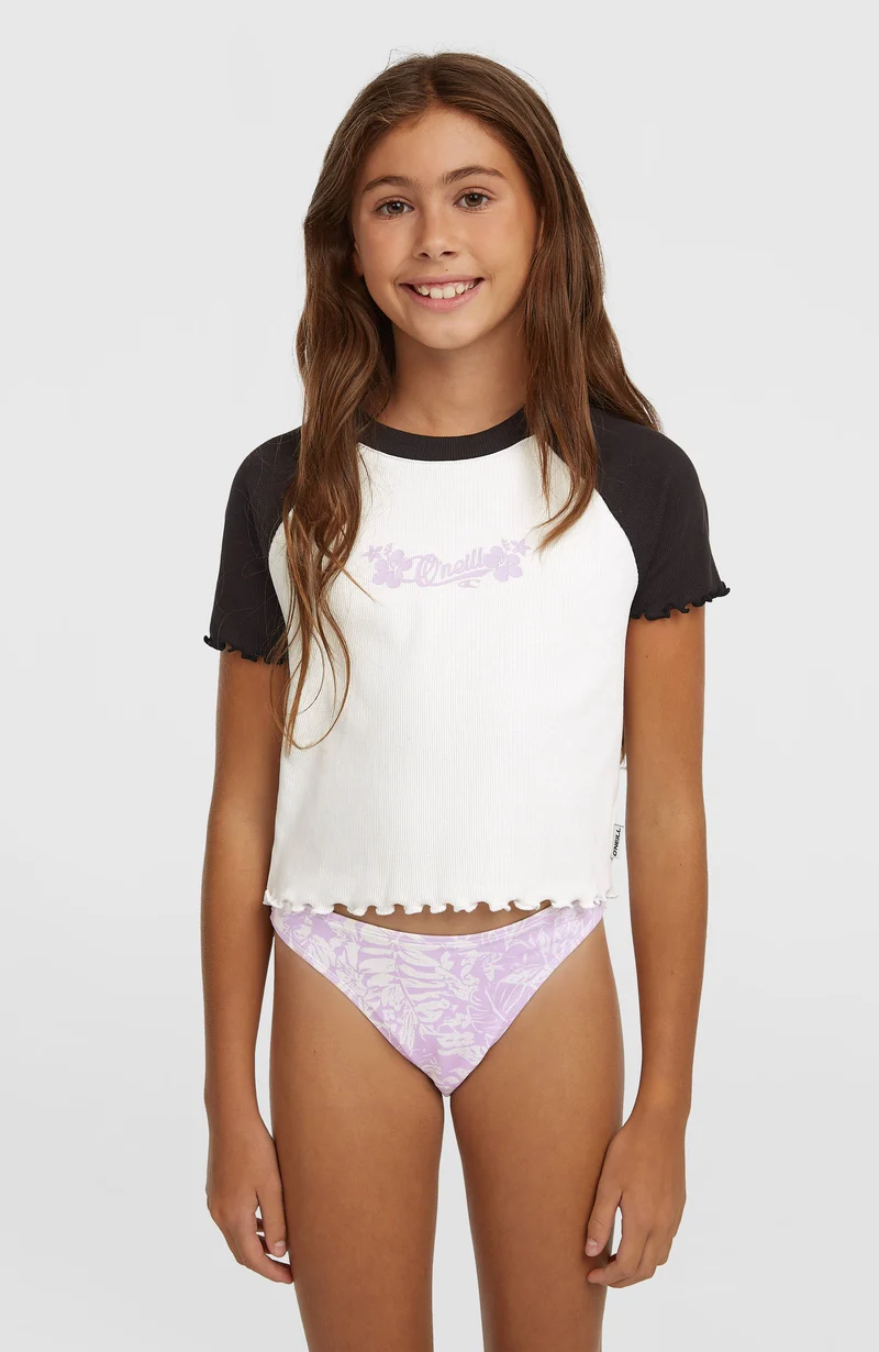 O'Neill Colour-Block Rib T-shirt | Snow White Colour Block