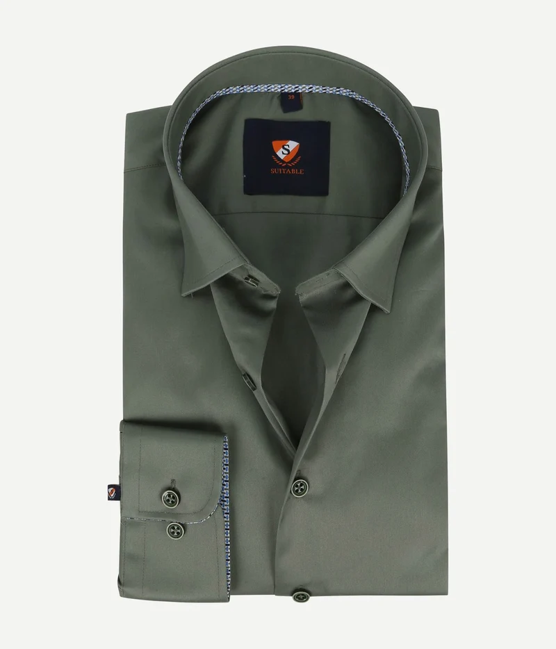 Suitable overhemd 227-7 groen