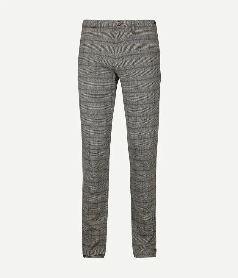 Suitable chino locke ruit grijs