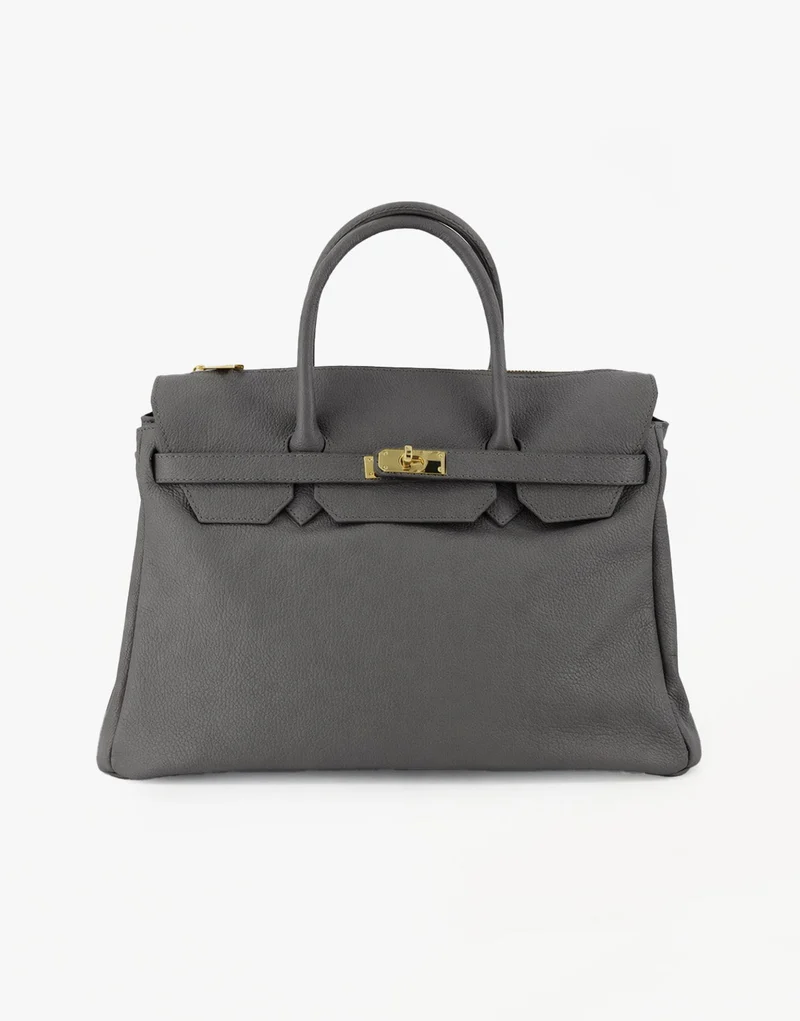 Grijze Grote Gouden Details - Tas