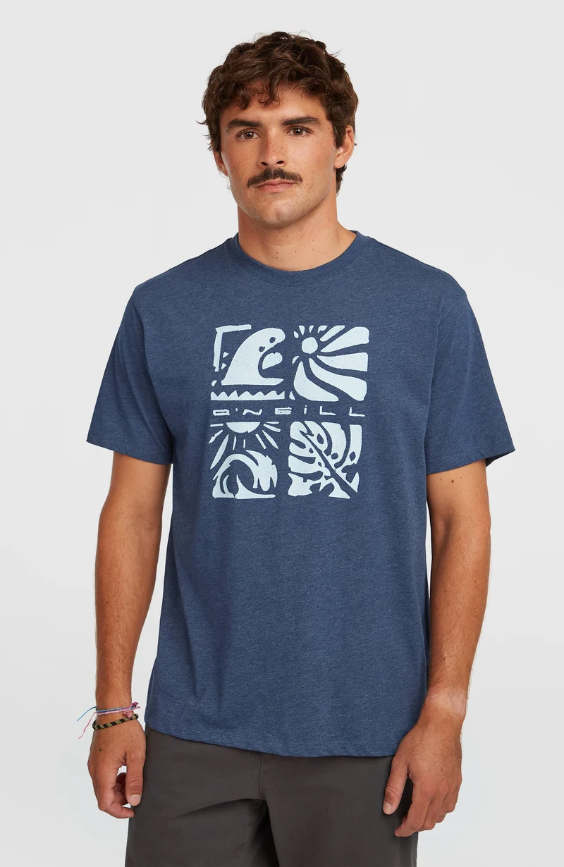 O'Neill Melange Front-Print T-shirt | English Evening