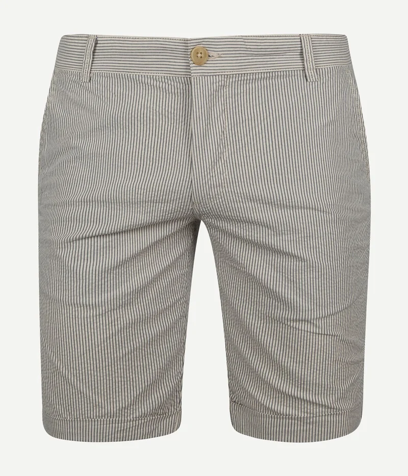 Suitable aswin short ecru gestreept