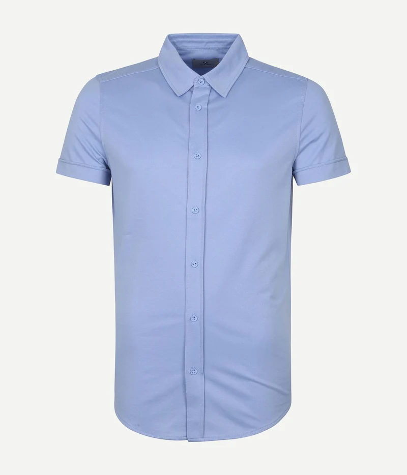 Suitable prestige earl short sleeve overhemd lichtblauw