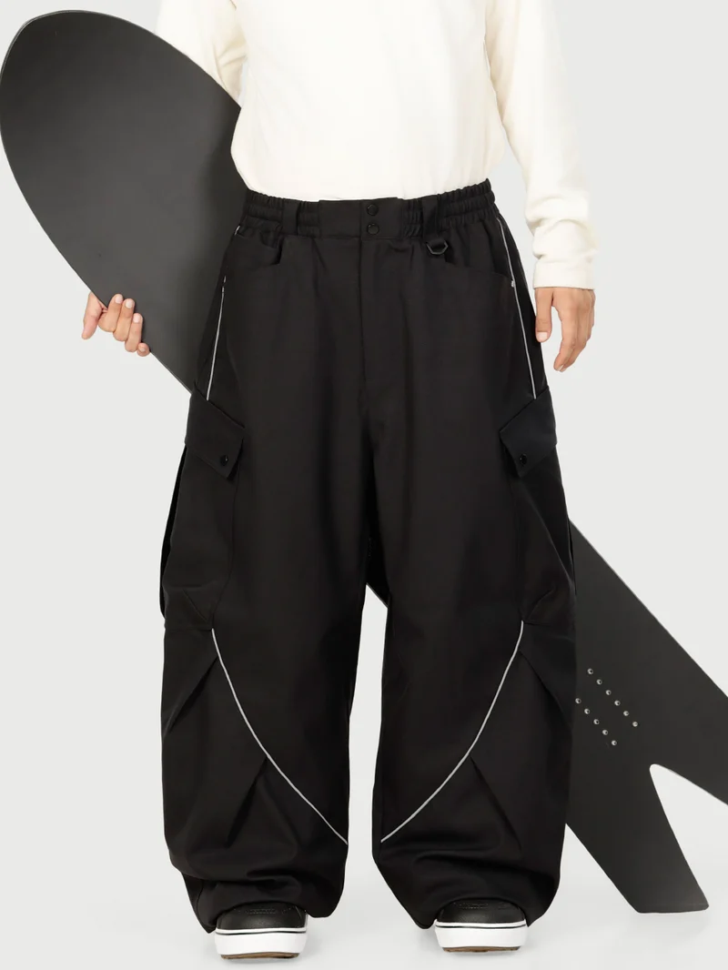 Men's Camden Punk Reflective Street Utility Cargo Snow Pants – Baggy Freestyle Fit