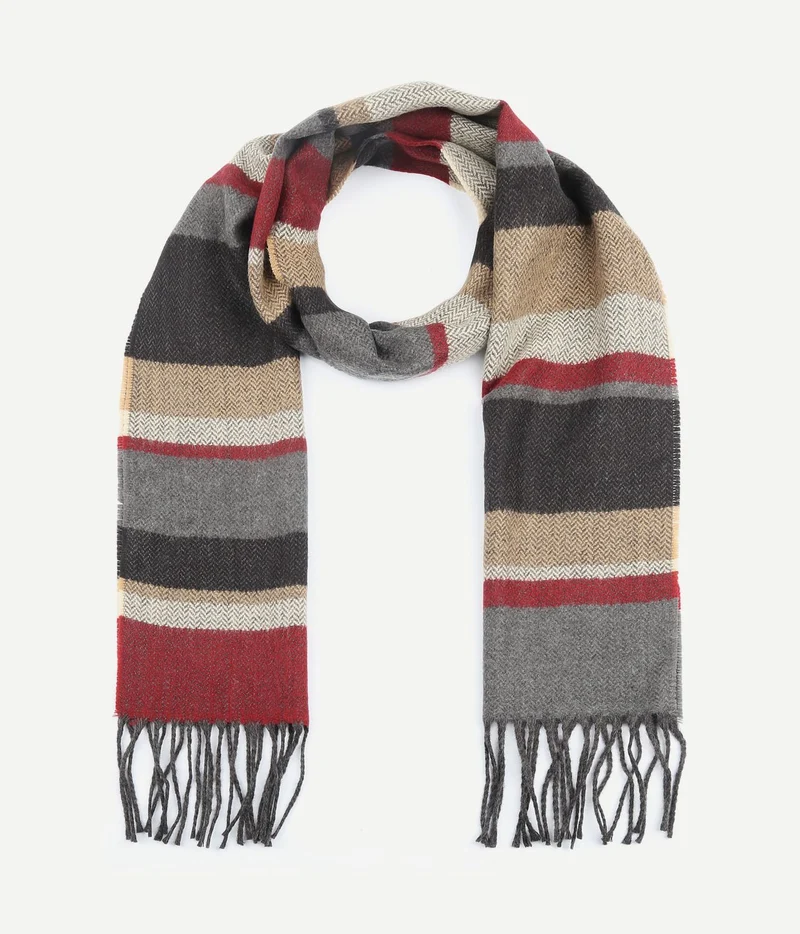 Suitable heren sjaal bruin rood