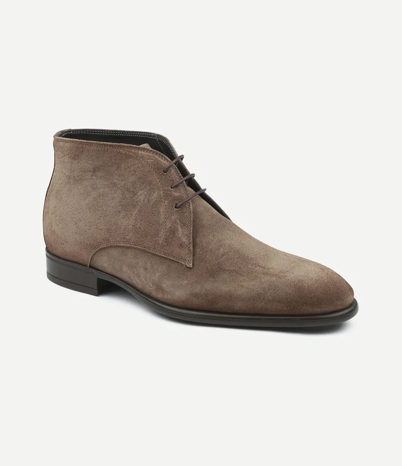 Boy schoen suede taupe