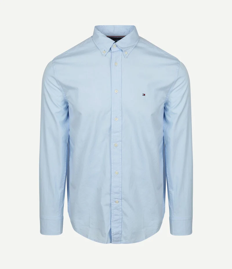 Poplin overhemd flex lichtblauw