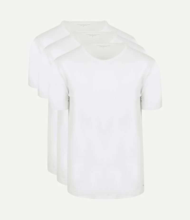 T-shirts o-hals (3-pack) wit