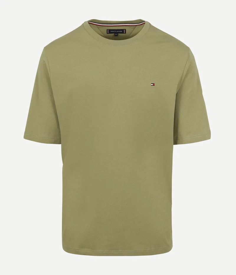 Tommy Hilfiger big & tall logo t-shirt groen | Regular-fit