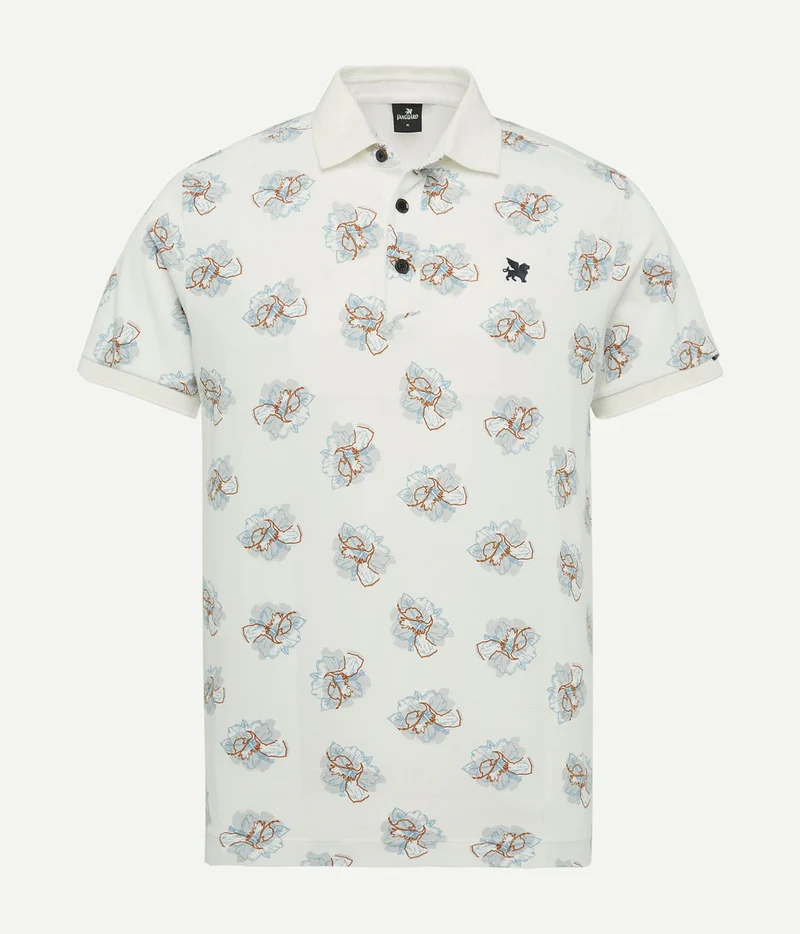 Poloshirt print ecru