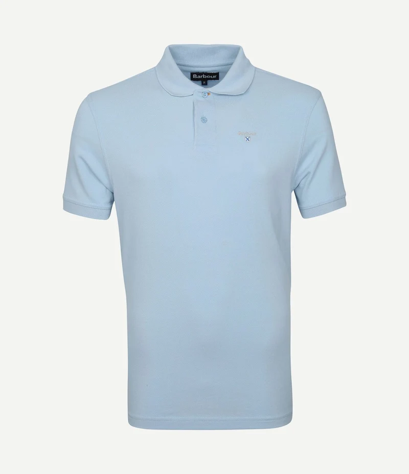 Basic pique polo lichtblauw