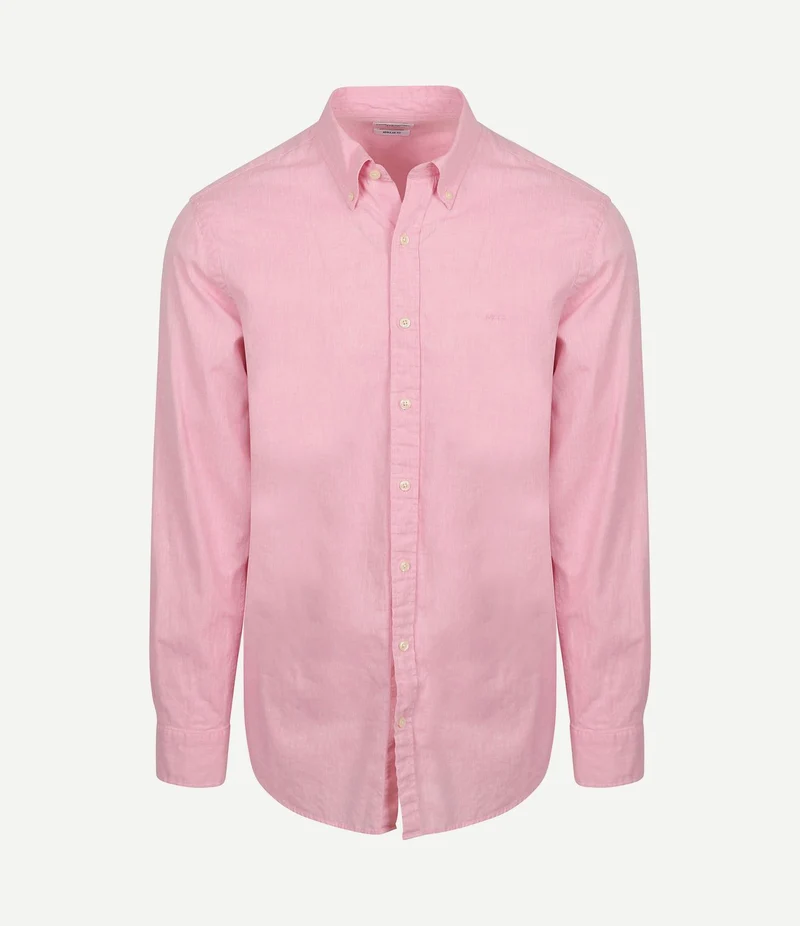 Overhemd cotton linen roze