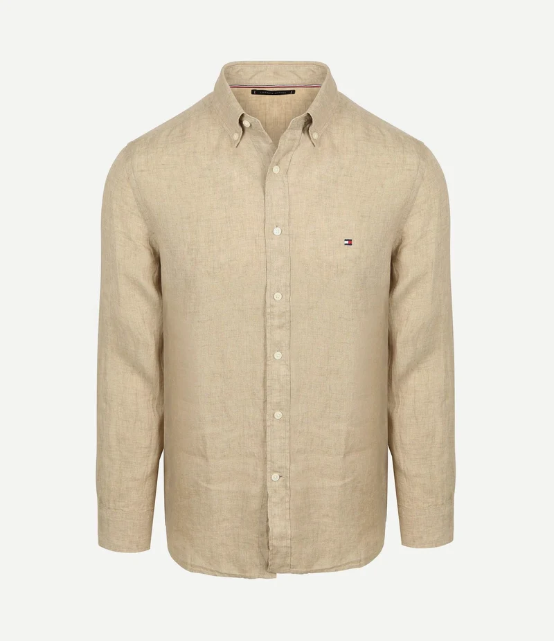 Overhemd linnen beige