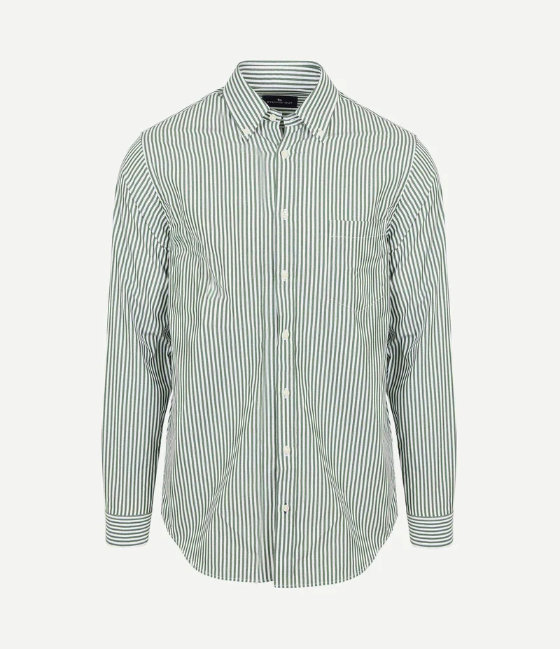 Overhemd big stripe groen