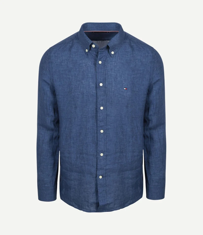 Overhemd linnen indigo