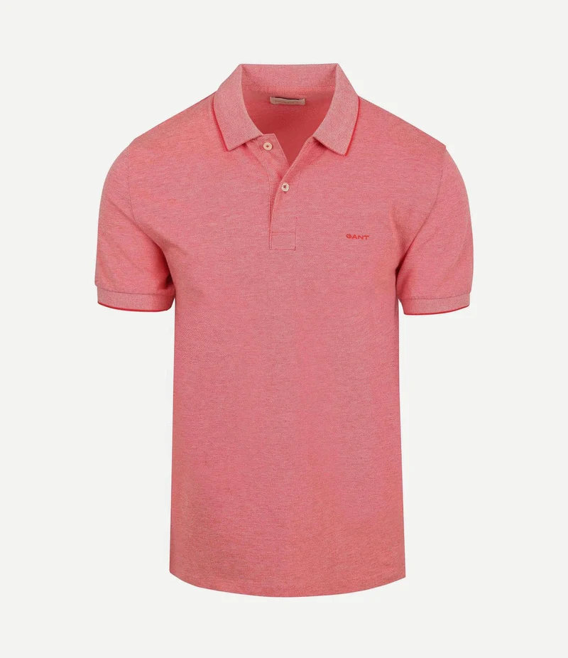 2tone piqué poloshirt rood