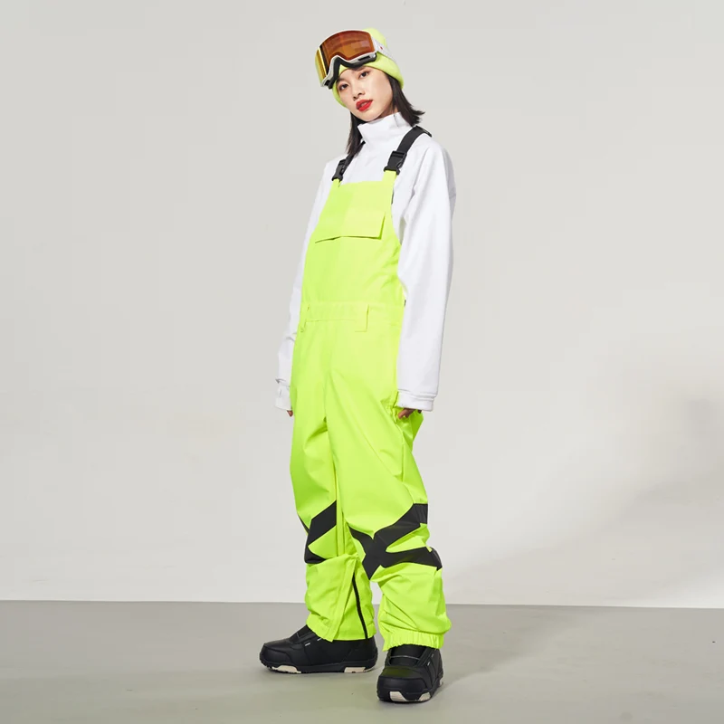 Women's Doorek Superb Unisex Neon Glimmer Snow Bibs