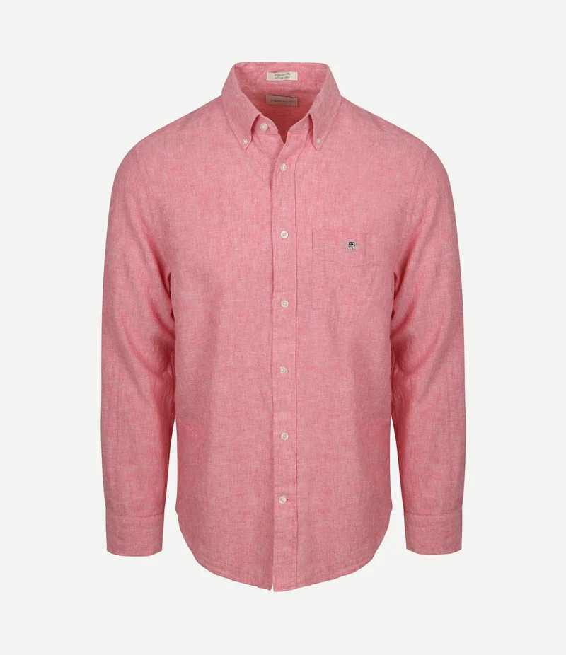 Overhemd cotton linen roze