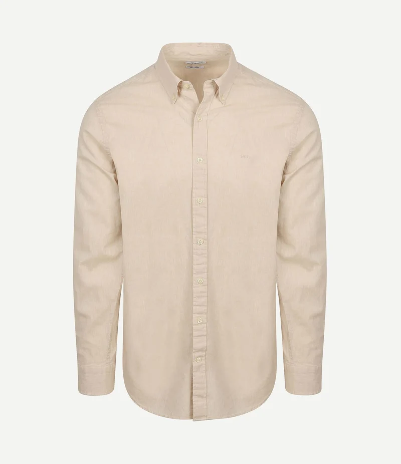 Overhemd cotton linen ecru