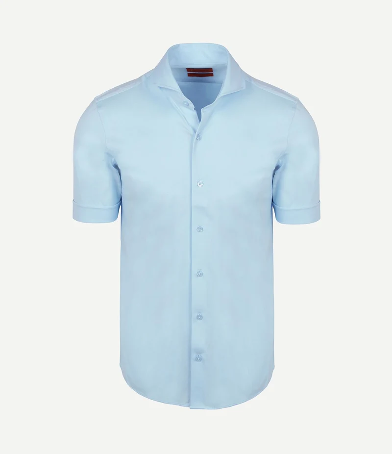 Shortsleeve sorona overhemd erik lichtblauw