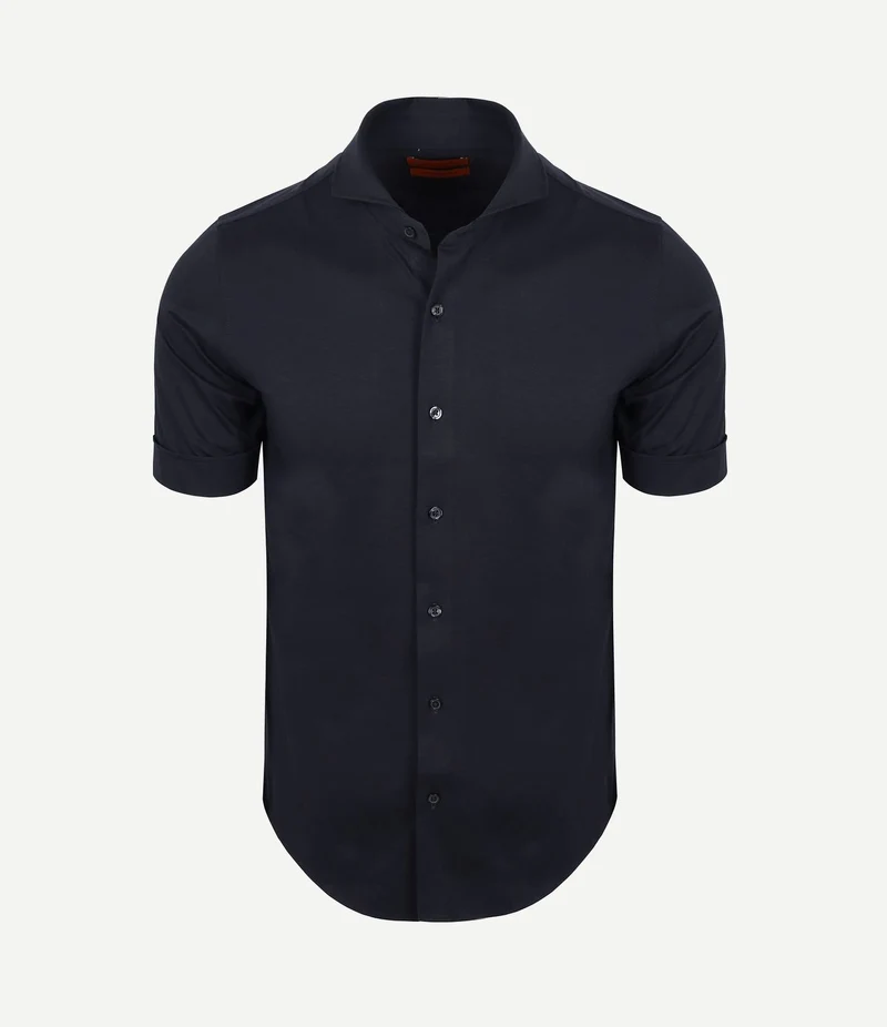 Shortsleeve sorona overhemd erik donkerblauw