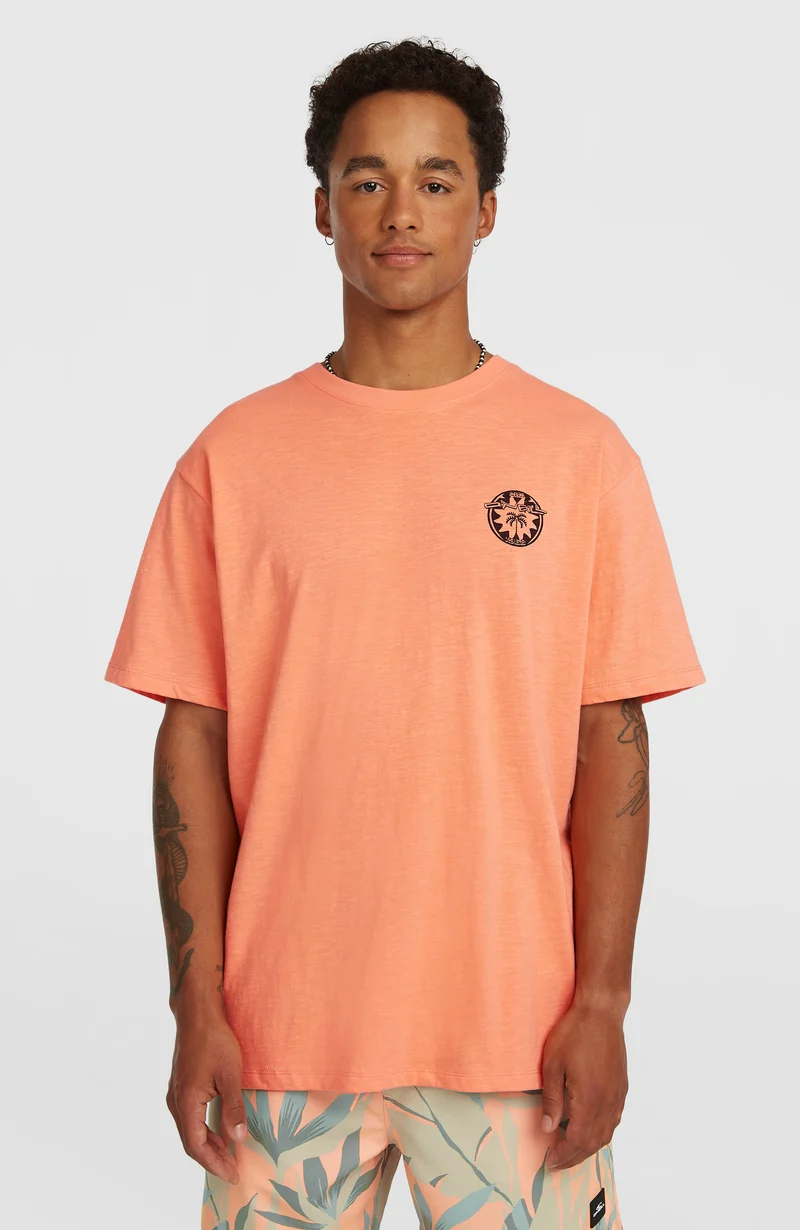 O'Neill Slub Back-Print T-shirt | Funky Peach