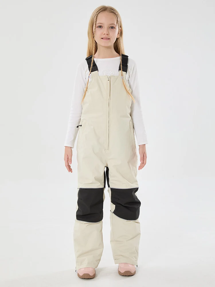 Girls Winter Trek Light Reflective Knee Guard Waterproof Insulated Snow Bib Pants