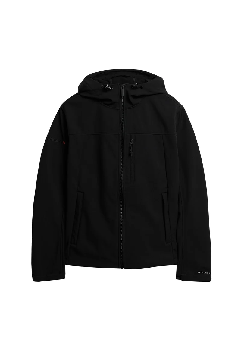 Fleece Lined Softshell Hooded Jacket