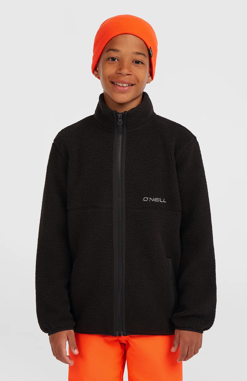 High-Pile fleecevest met volledige rits | Black Out