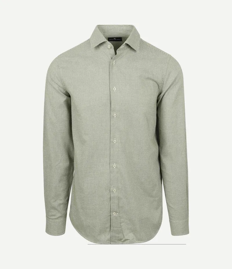 Overhemd flanel pepita groen